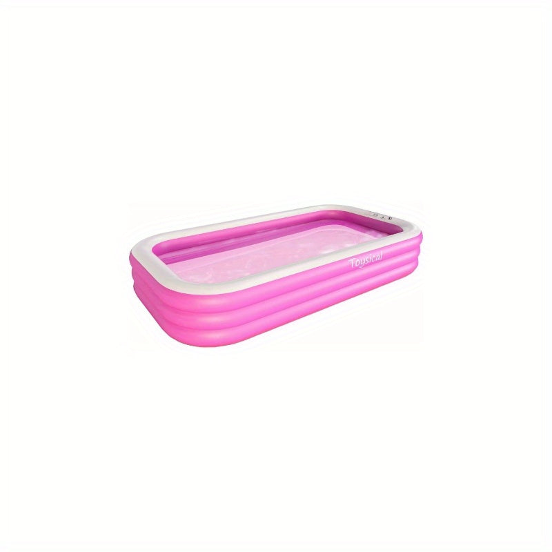 Inflatable Pool for Kids and Adults 118 x 72 x 22 More Durable Than Other Blow up Pools for Adults Includes Patches