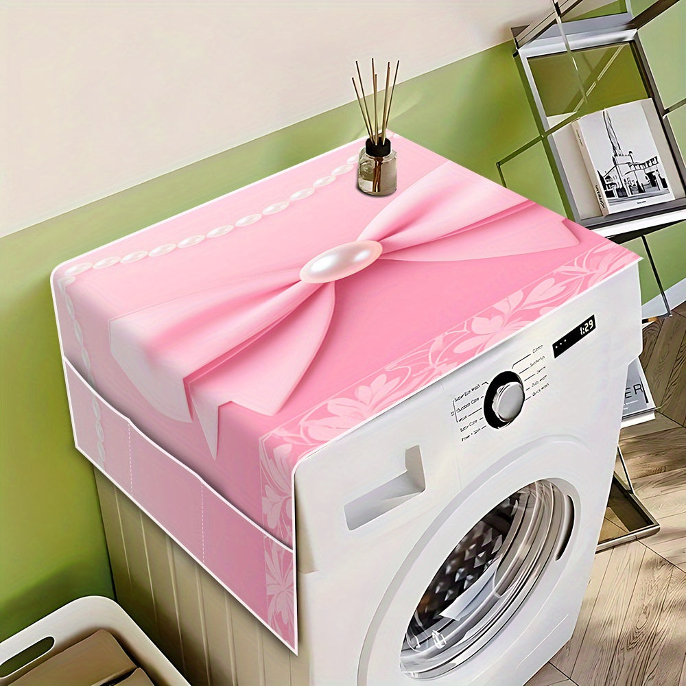 Here is the optimized product title:

"1pc Pink Pearl Bow Refrigerator, Washing Machine, Oven Cover Set with Storage Bag - Household Storage Accessories, Microwave Cover Home Appliance Top Cover - Digitally Printed Pattern - Check Before Buying!
