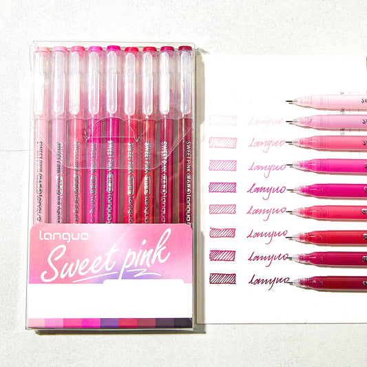 9/6pcs Large Capacity Set Handwriting Pens, 1.0mm Thick, Fluorescent, Mixed Color, No Feather, for Painting, Coloring, Handwriting, Note-taking, School Supplies
