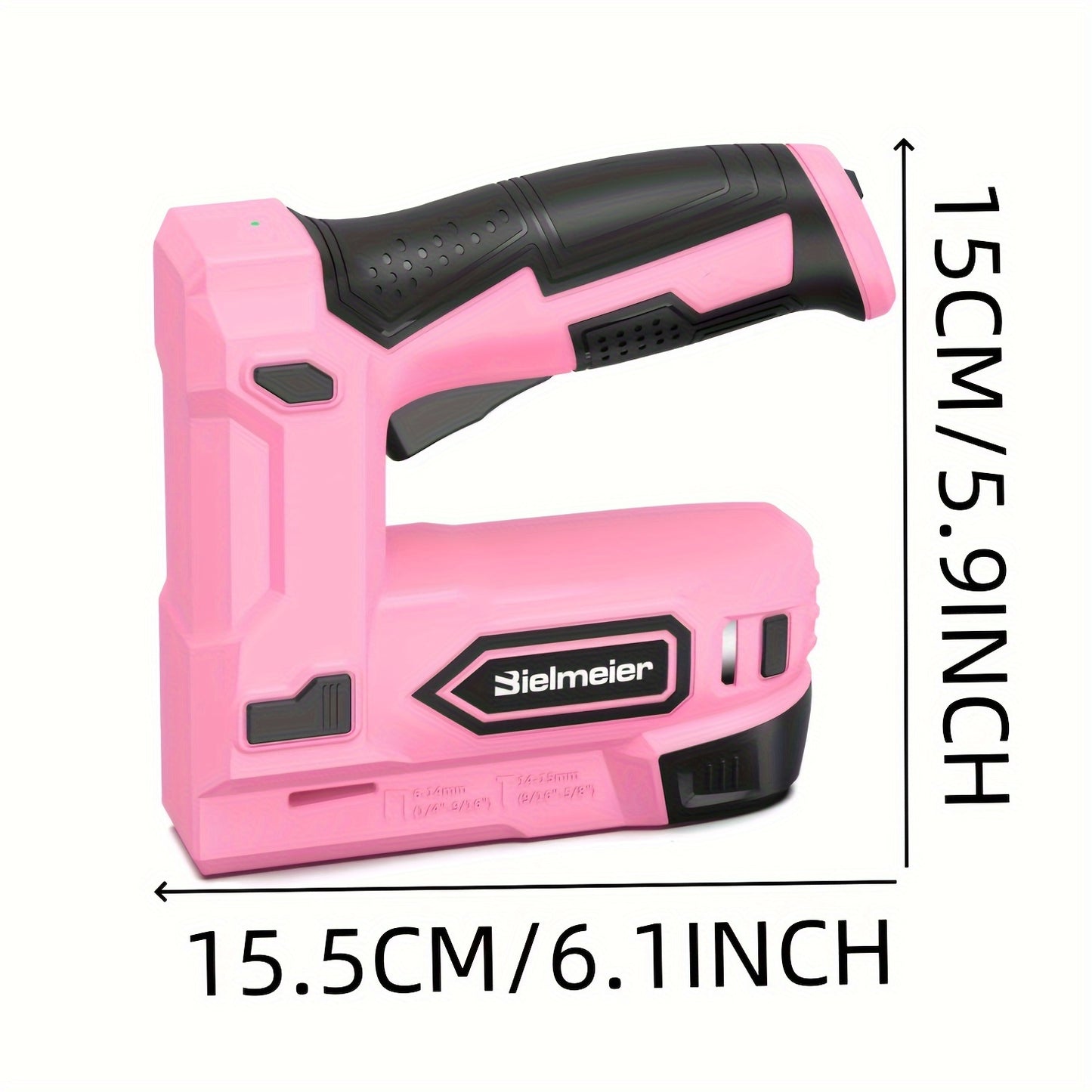 Bielmeier Pink Cordless Staple Gun, 2-in-1 Nail Gun Battery Powered With 2600pcs Staples And Nails, 4V Brad Nailer Tacker Electric Stapler For Home Improvement, Material Repair, Carpentry, Wood, DIY, The Perfect Gift For DIY Enthusiasts